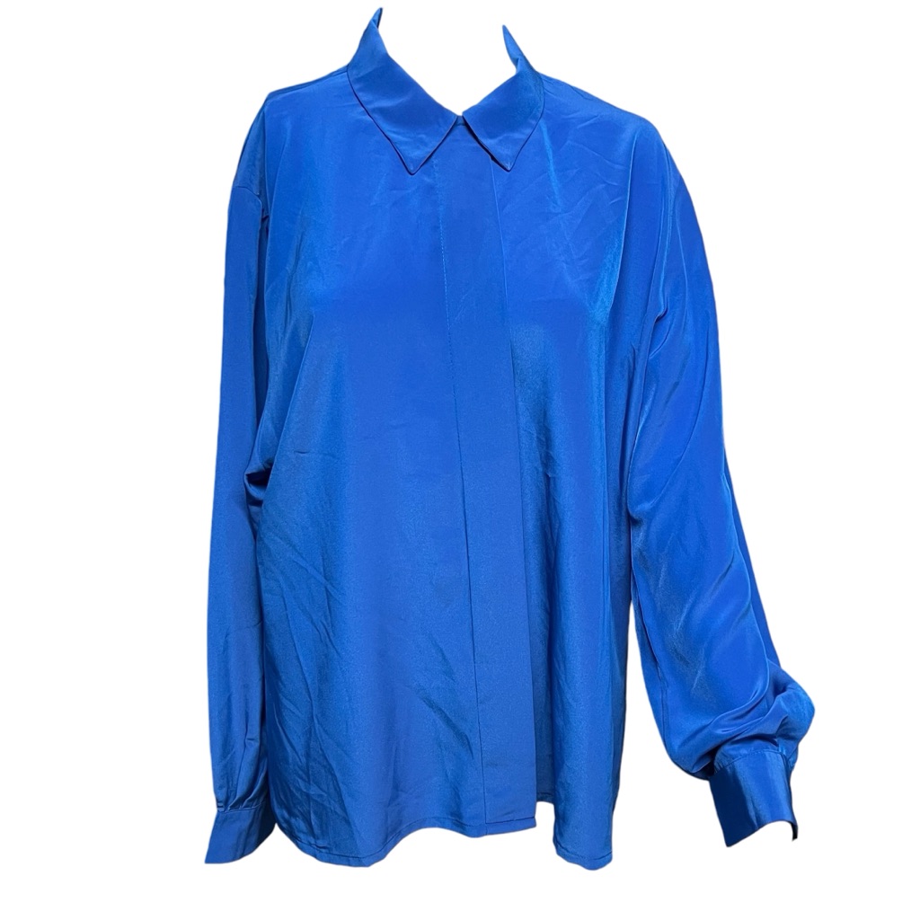 Vintage Sophisticates Pendleton - Womens Blue Button Up Blouse Sz 16